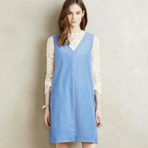 Anthropologie Corded V-neck Shift Dress